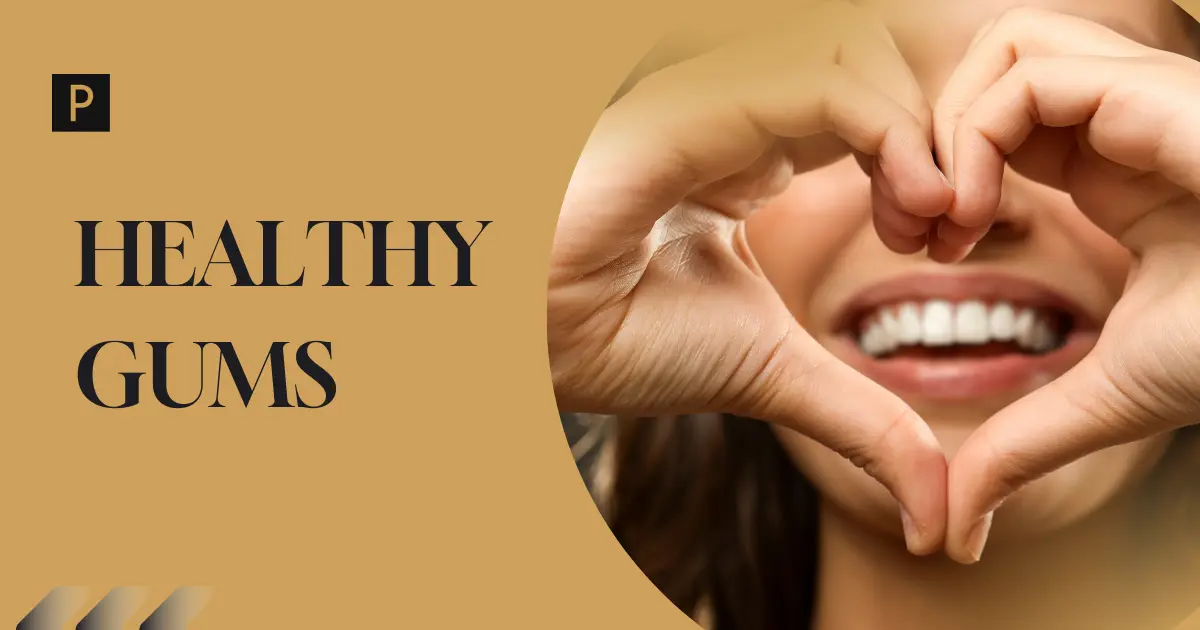 Healthy Gums Header With Woman Smiling
